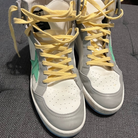 Golden Goose Sky Star 40 Gray and Mint Green Star - Picture 3 of 9